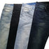 Slim Fit Men's Jeans Washed Mid Waisted Elasticity Straight Pants